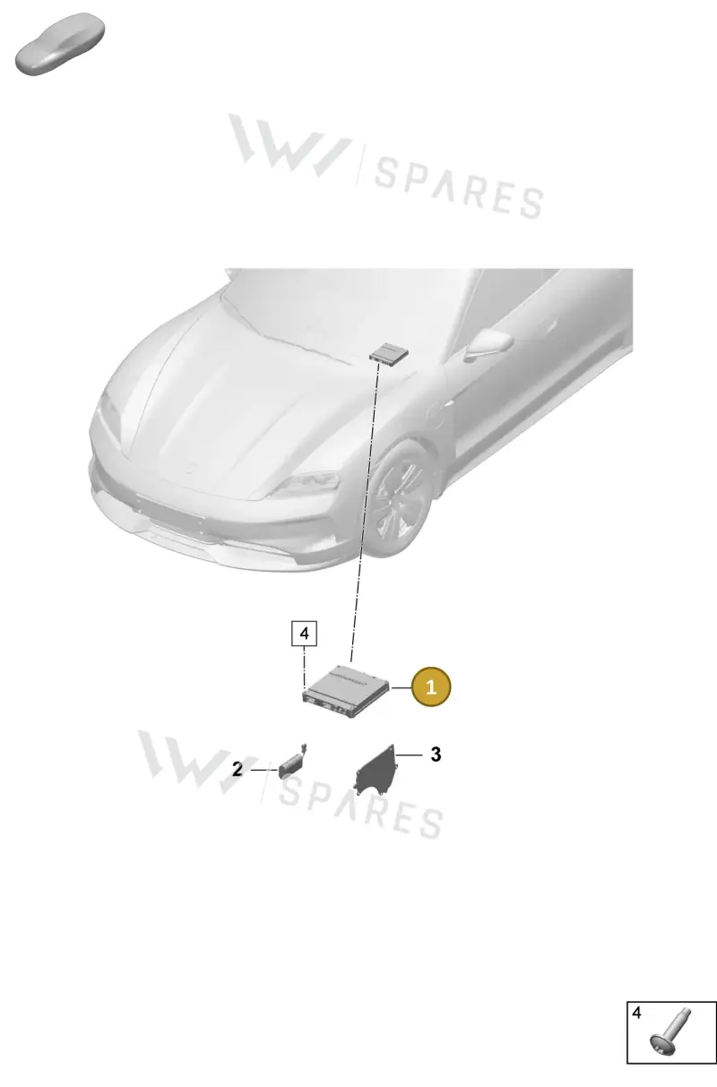 PAD035285C — Porsche Taycan Sport Turismo (2023-2025) diagram p64901500, position 1