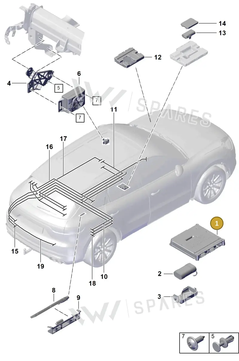 PAD035285C — Porsche Cayenne Coupe (2023-2023) diagram p60901500, position 1