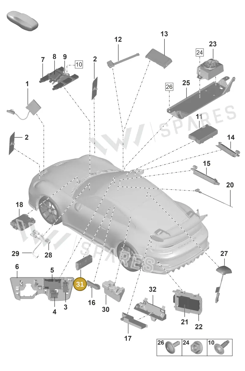 PAD035727 — Porsche GT3 RS (2021-) diagram p59912000, position 31