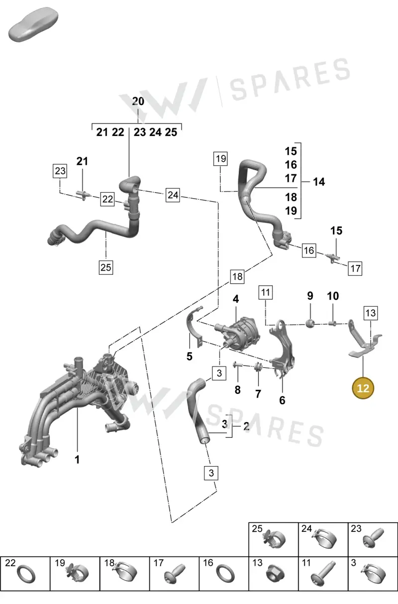 PAD121232A — Porsche Macan (2024-2024) diagram p61155020, position 12