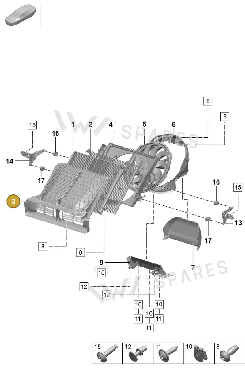 PAD121286 — Porsche Macan (2024-2024) diagram p61155200, position 3