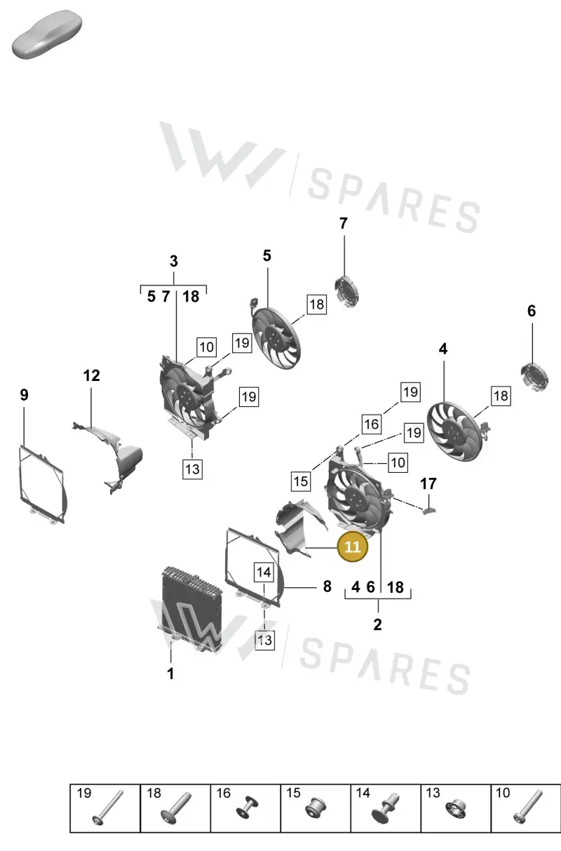 PAD121673 — Porsche Taycan Sport Turismo (2023-2025) diagram p64155200, position 11