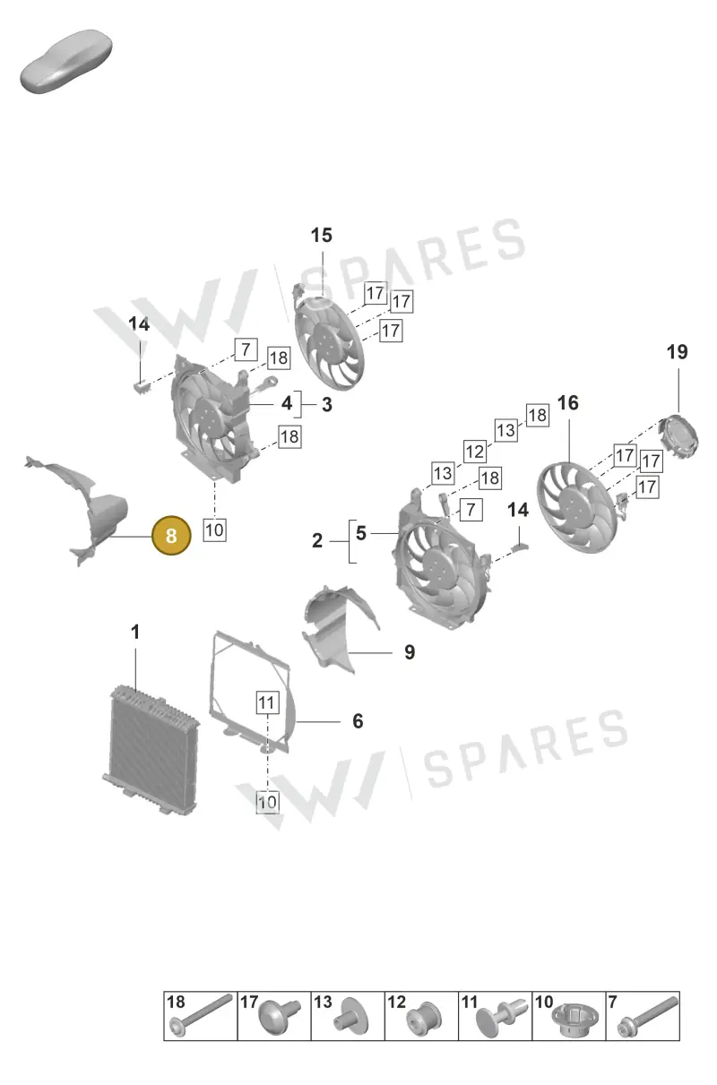 PAD121674 — Porsche Taycan Sport Turismo (2019-2024) diagram p56155200, position 8