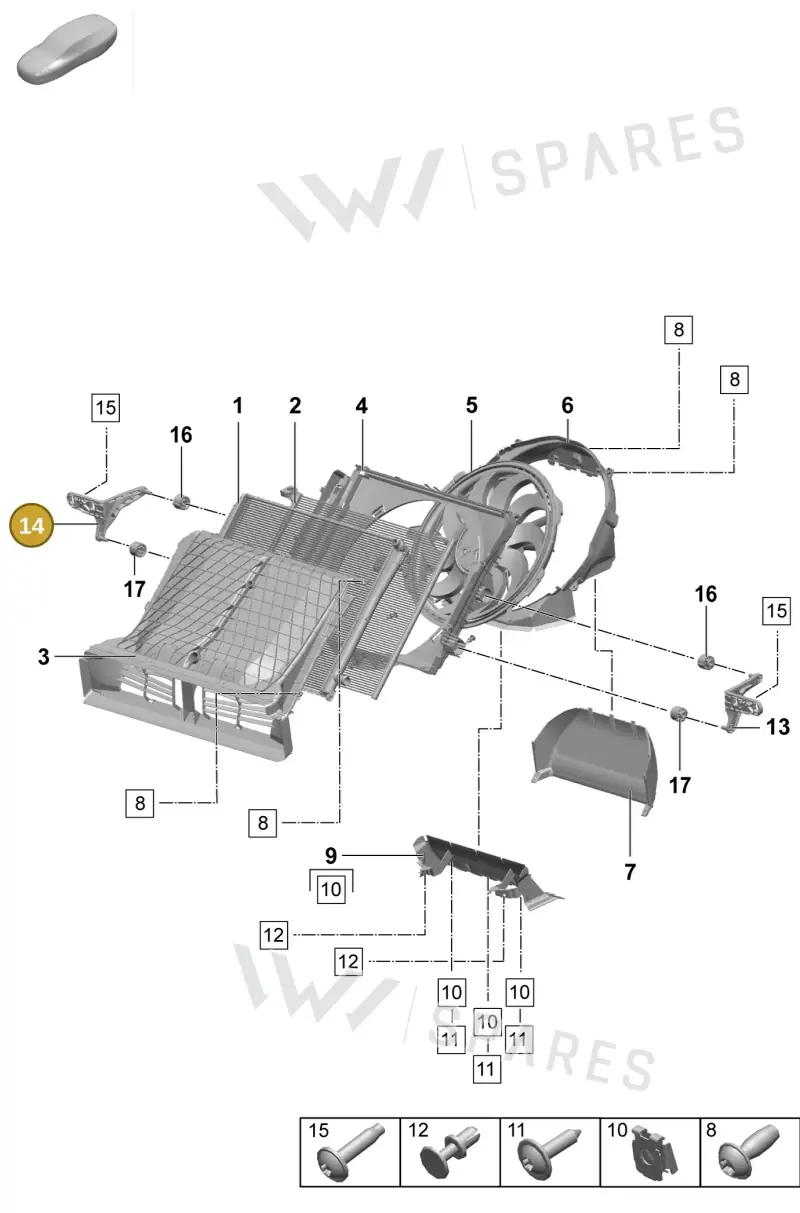 PAD121704 — Porsche Macan (2024-2024) diagram p61155200, position 14