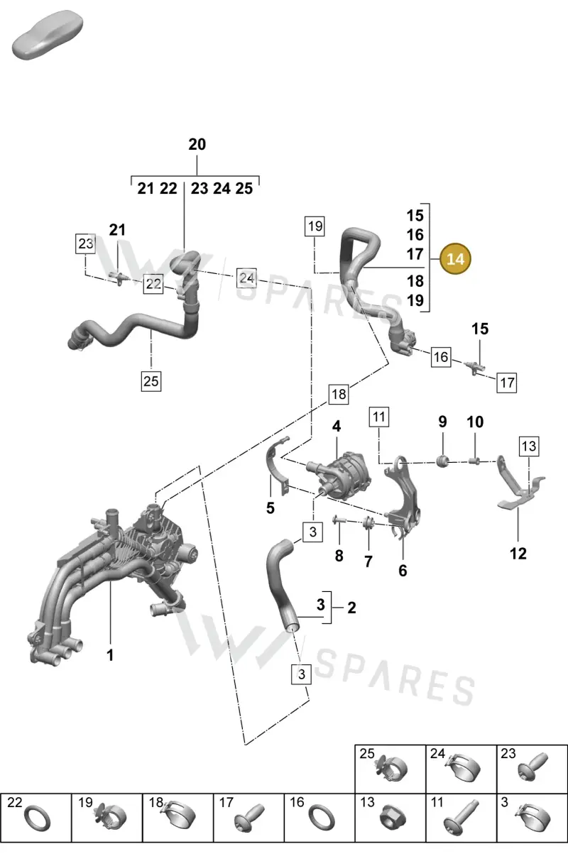 PAD122449A — Porsche Macan (2024-2024) diagram p61155020, position 14