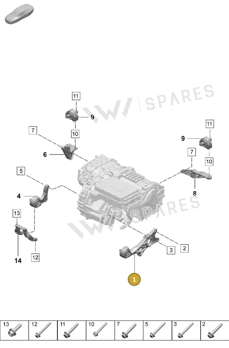 PAD199181 — Porsche Taycan Sport Turismo (2023-2025) diagram p64159050, position 1