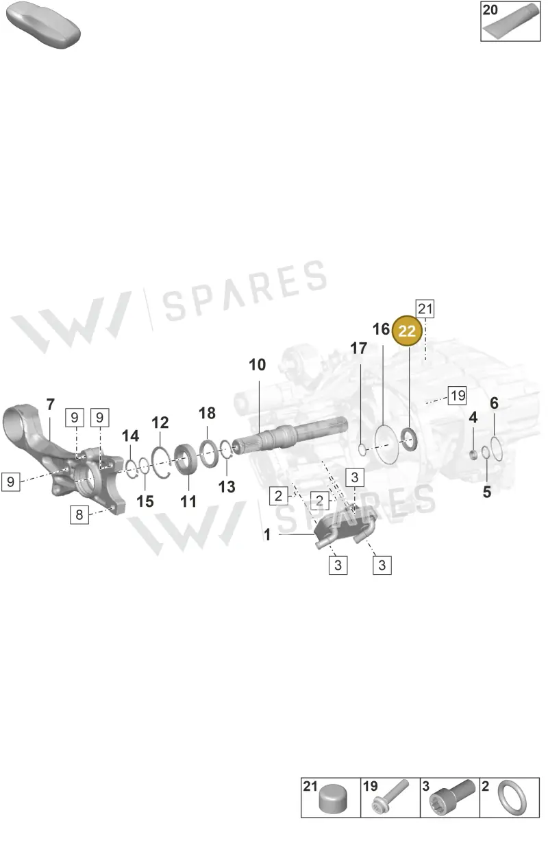 PAD311109A — Porsche Taycan Sport Turismo (2019-2024) diagram p56355100, position 22
