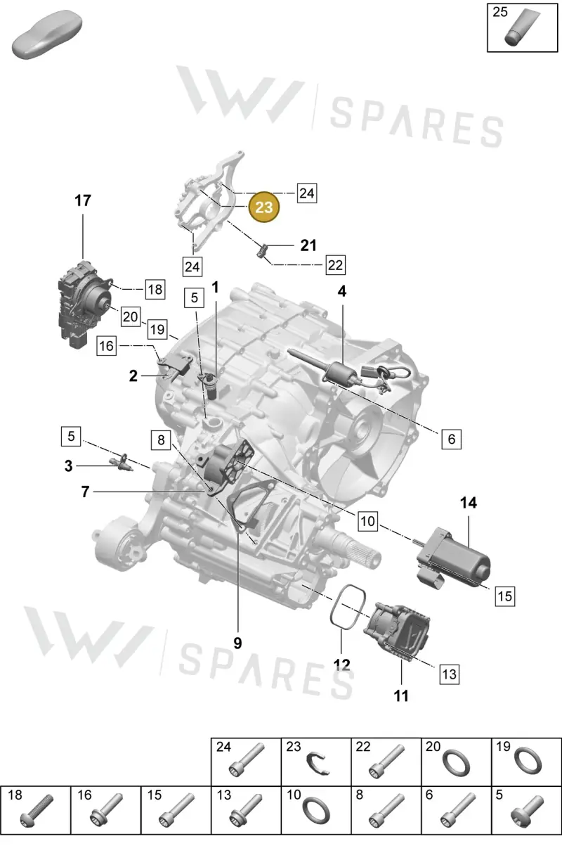 PAD311588 — Porsche Taycan Sport Turismo (2023-2025) diagram p64355200, position 23