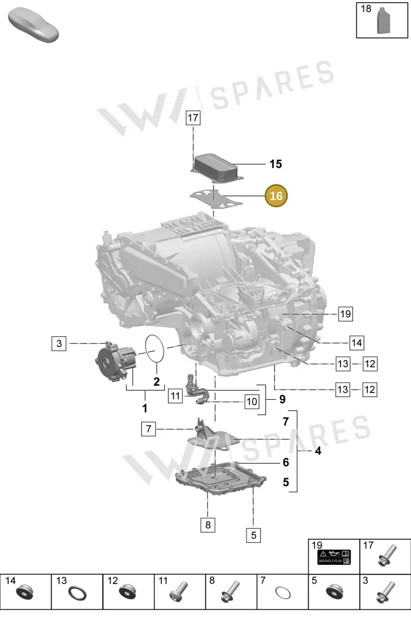 PAD317070 — Porsche Macan (2024-2024) diagram p61355100, position 16