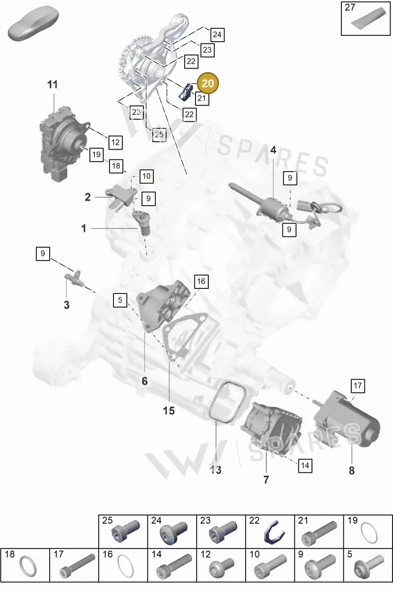PAD323177 — Porsche Taycan Sport Turismo (2019-2024) diagram p56355200, position 20