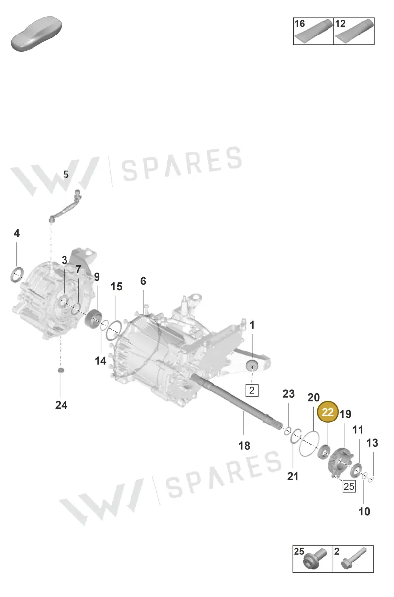 PAD409294 — Porsche Taycan Sport Turismo (2019-2024) diagram p56354100, position 22