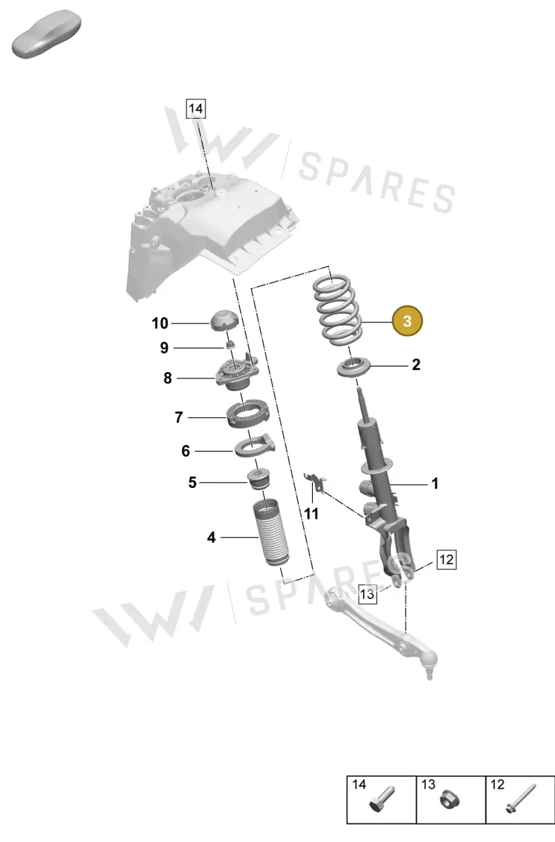 PAD411105B504 — Porsche Macan (2024-2024) diagram p61402010, position 3