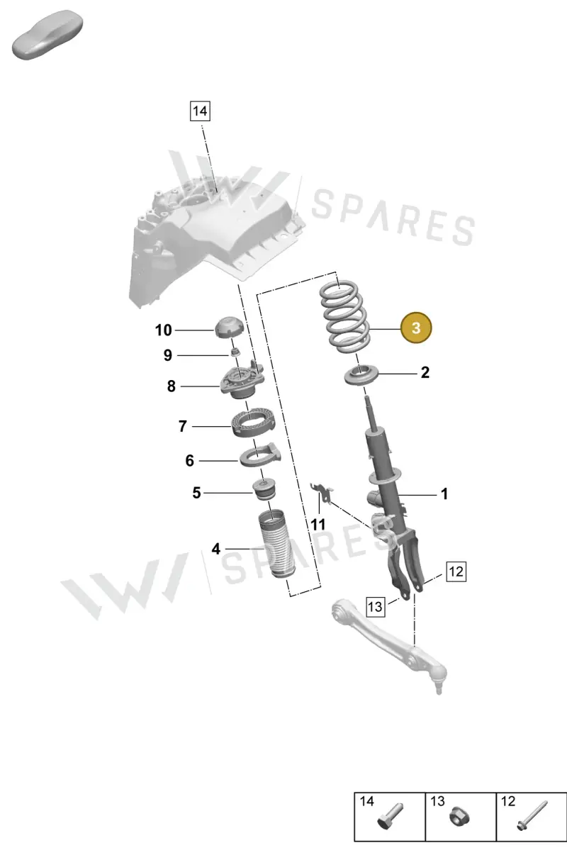 PAD411105D504 — Porsche Macan (2024-2024) diagram p61402010, position 3