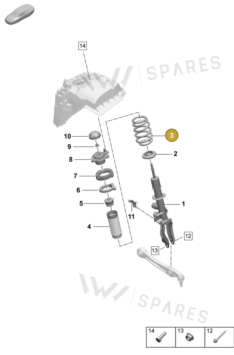 PAD411105E504 — Porsche Macan (2024-2024) diagram p61402010, position 3