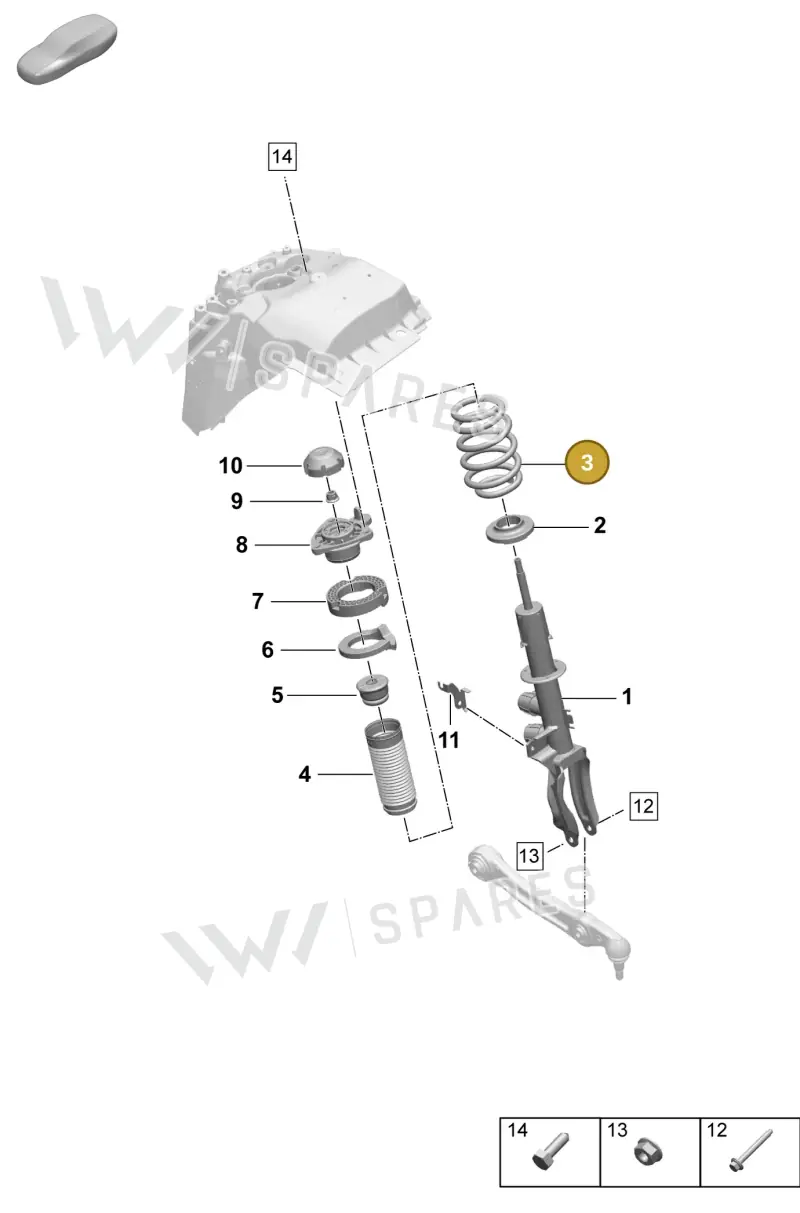 PAD411105G504 — Porsche Macan (2024-2024) diagram p61402010, position 3