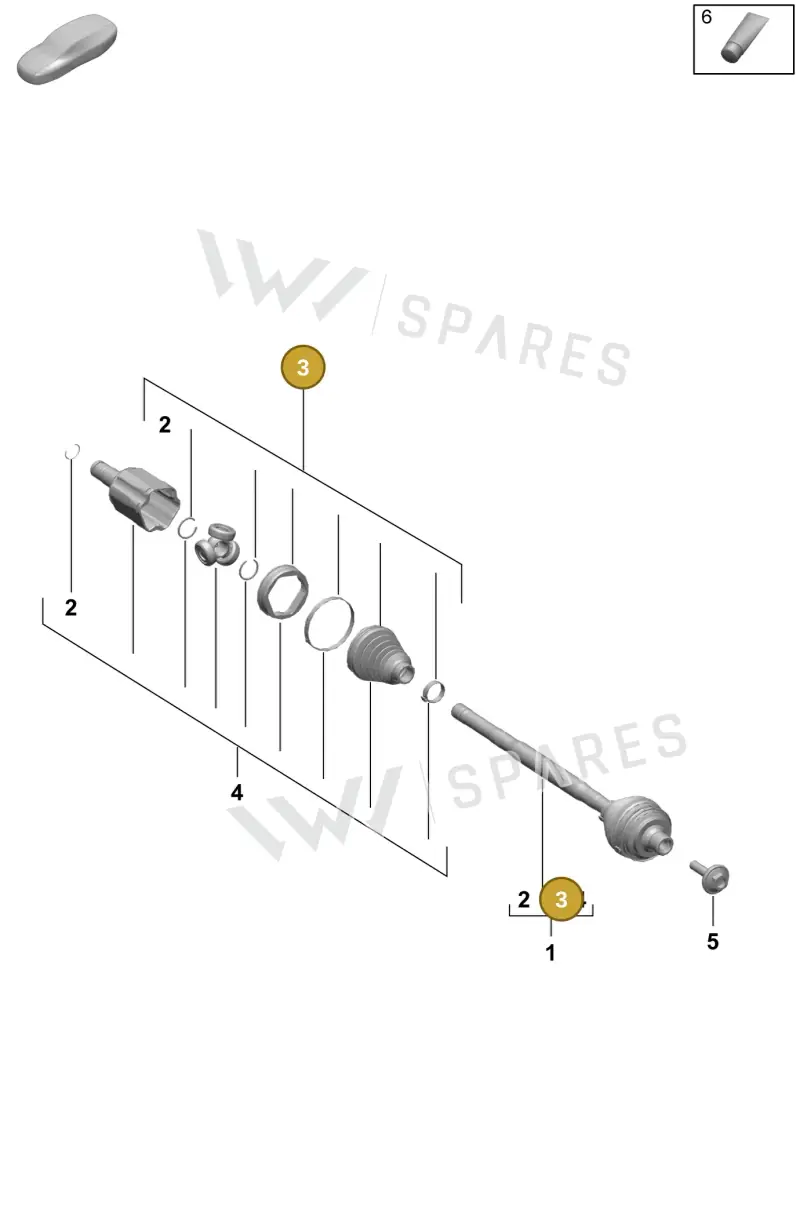 PAD498201 — Porsche Macan (2024-2024) diagram p61401150, position 3