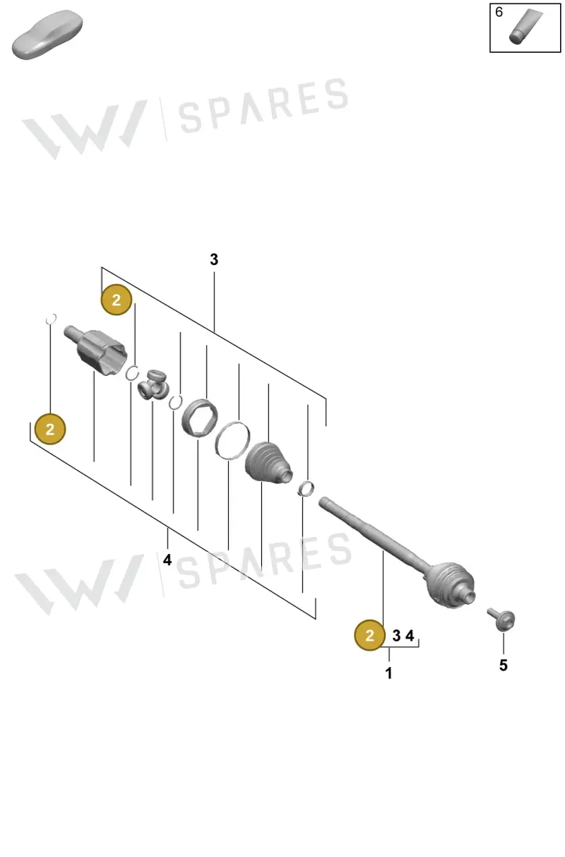 PAD501303A — Porsche Macan (2024-2024) diagram p61401150, position 2