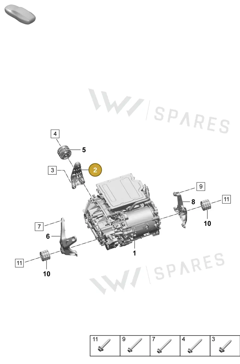 PAD599307 — Porsche Macan (2024-2024) diagram p61151130, position 2