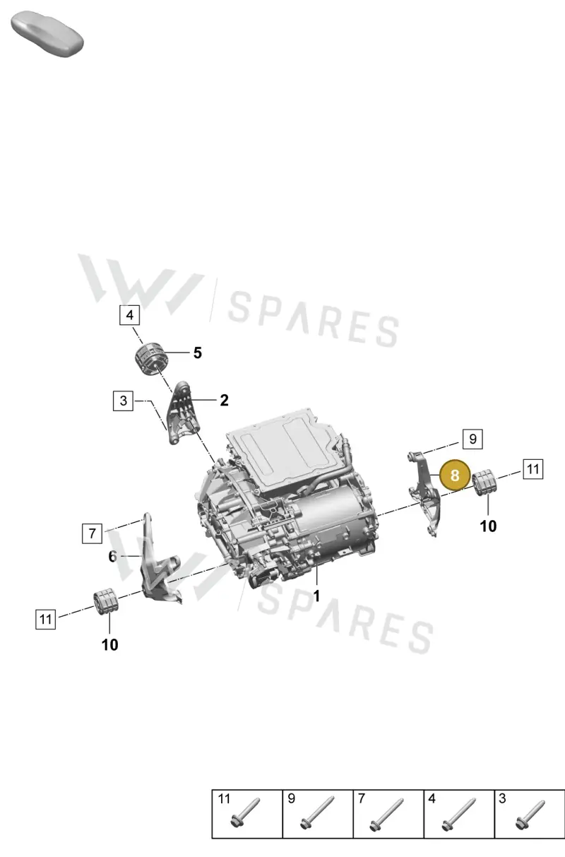 PAD599606 — Porsche Macan (2024-2024) diagram p61151130, position 8