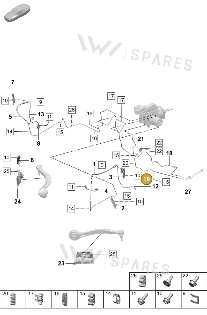 PAD614726 — Porsche Macan (2024-2024) diagram p61604010, position 19