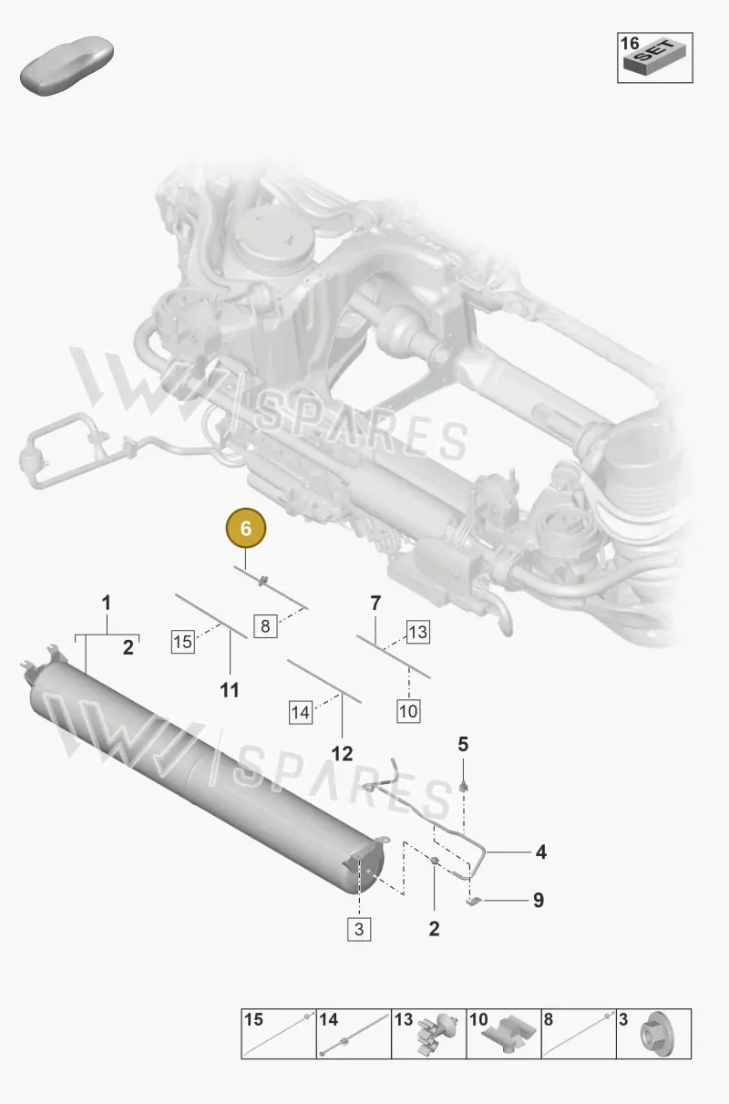 PAD616675A — Porsche Taycan Sport Turismo (2019-2024) diagram p56504050, position 6
