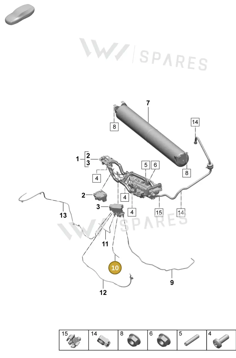 PAD616675B — Porsche Taycan Sport Turismo (2023-2025) diagram p64504000, position 10