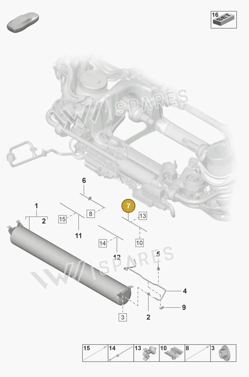 PAD616715 — Porsche Taycan Sport Turismo (2019-2024) diagram p56504050, position 7