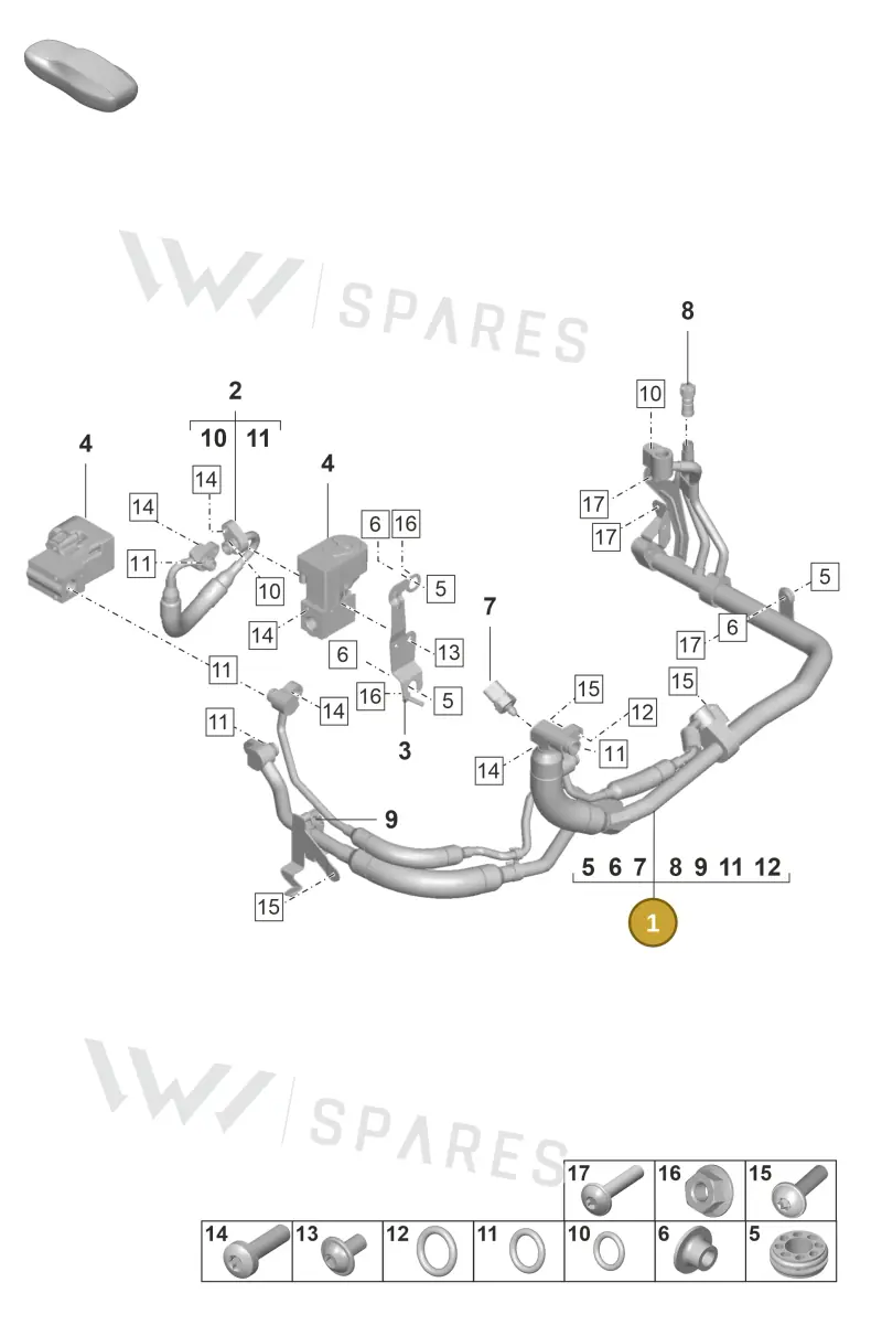 PAD816112K — Porsche Taycan Sport Turismo (2019-2024) diagram p56814300, position 1