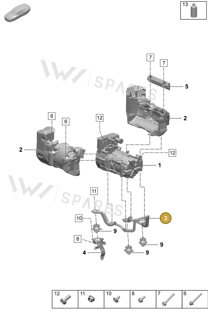 PAD816593 — Porsche Taycan Sport Turismo (2023-2025) diagram p64814200, position 3
