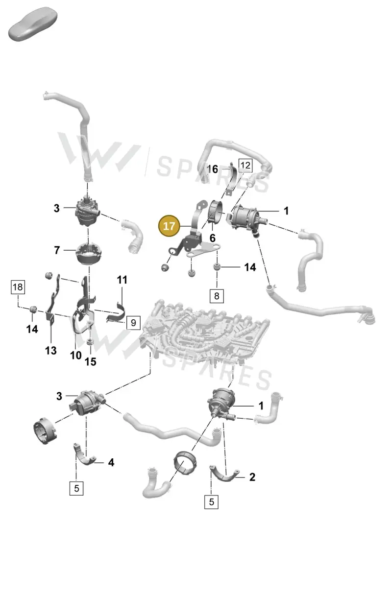 PAD816770A — Porsche Taycan Sport Turismo (2023-2025) diagram p64155000, position 17