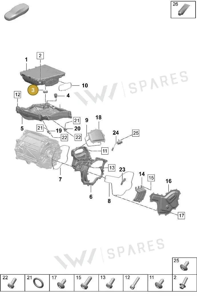 PAD820061 — Porsche Taycan Sport Turismo (2023-2025) diagram p64152060, position 3