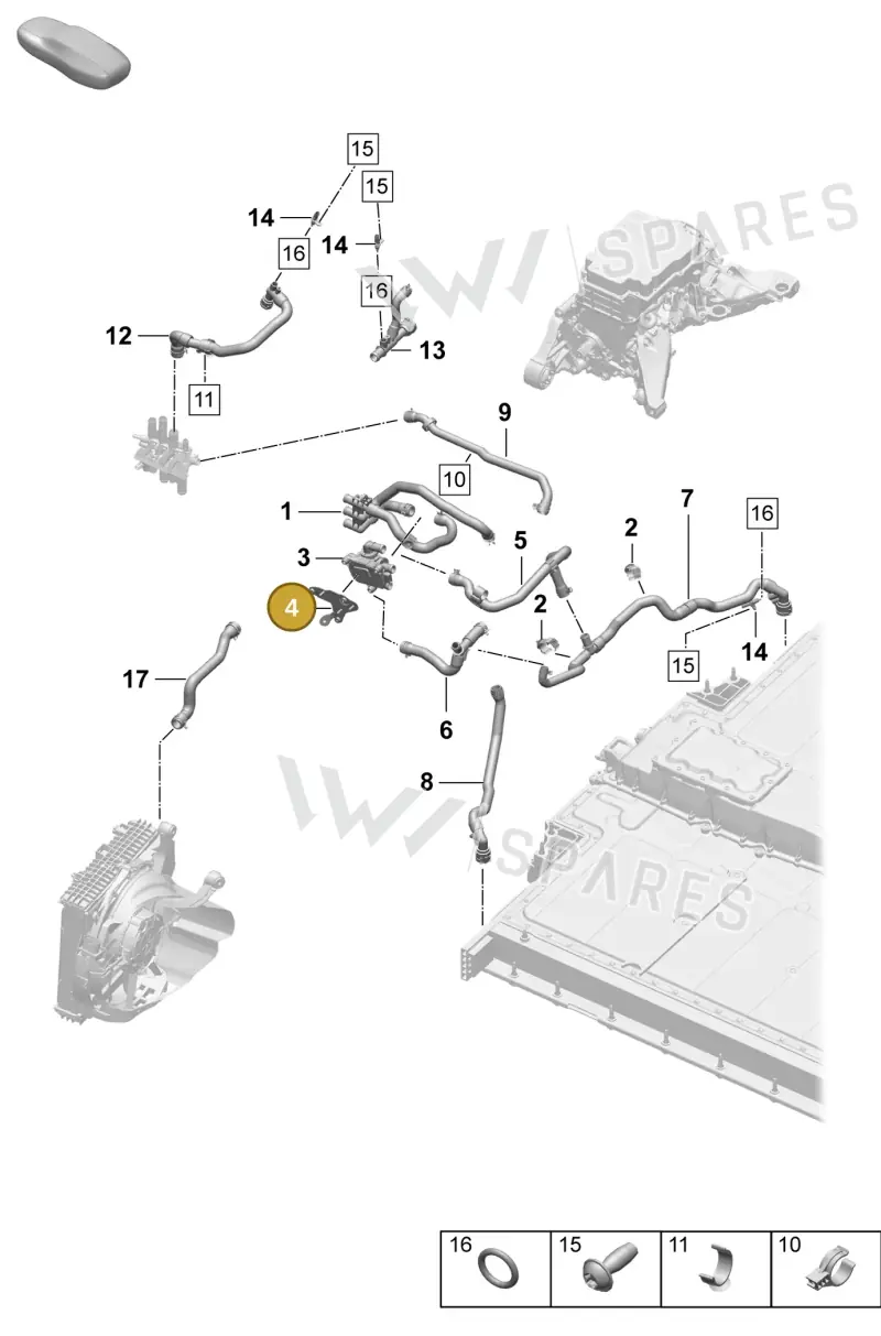 PAD820769A — Porsche Taycan Sport Turismo (2023-2025) diagram p64155500, position 4