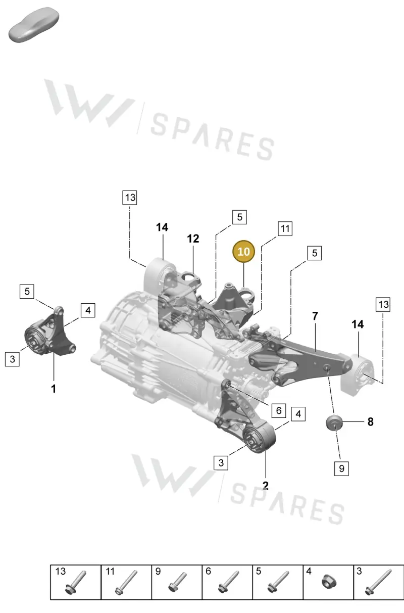 PAD820881 — Porsche Taycan Sport Turismo (2023-2025) diagram p64159000, position 10