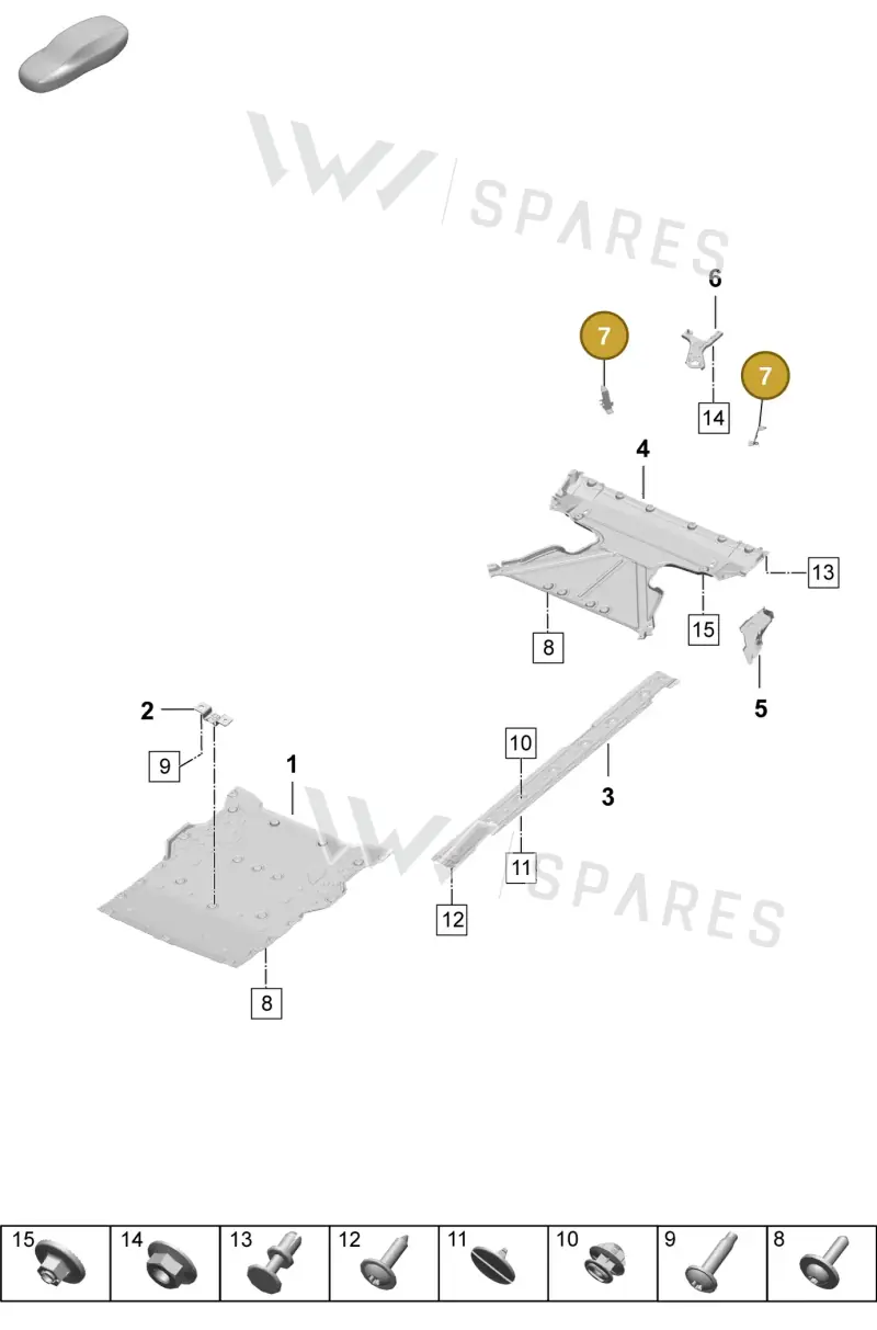 PAD825163 — Porsche Taycan Sport Turismo (2023-2025) diagram p64801700, position 7