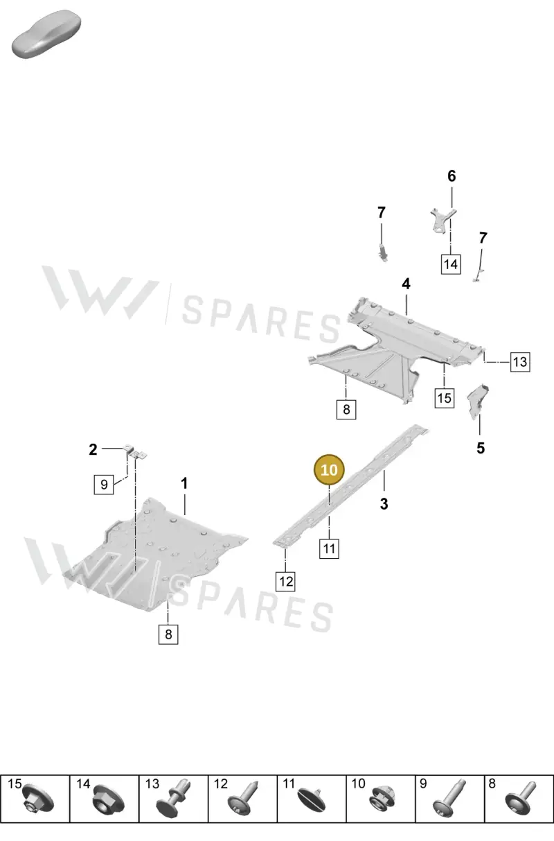 PAD825233 — Porsche Taycan Sport Turismo (2023-2025) diagram p64801700, position 10