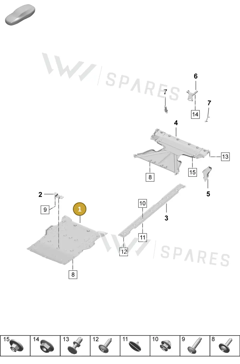 PAD825311 — Porsche Taycan Sport Turismo (2023-2025) diagram p64801700, position 1