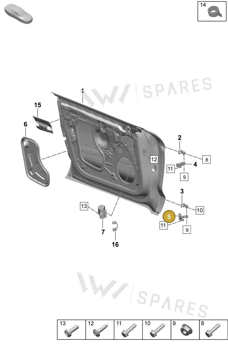 PAD831407A — Porsche Taycan Sport Turismo (2023-) diagram p64804000, position 5