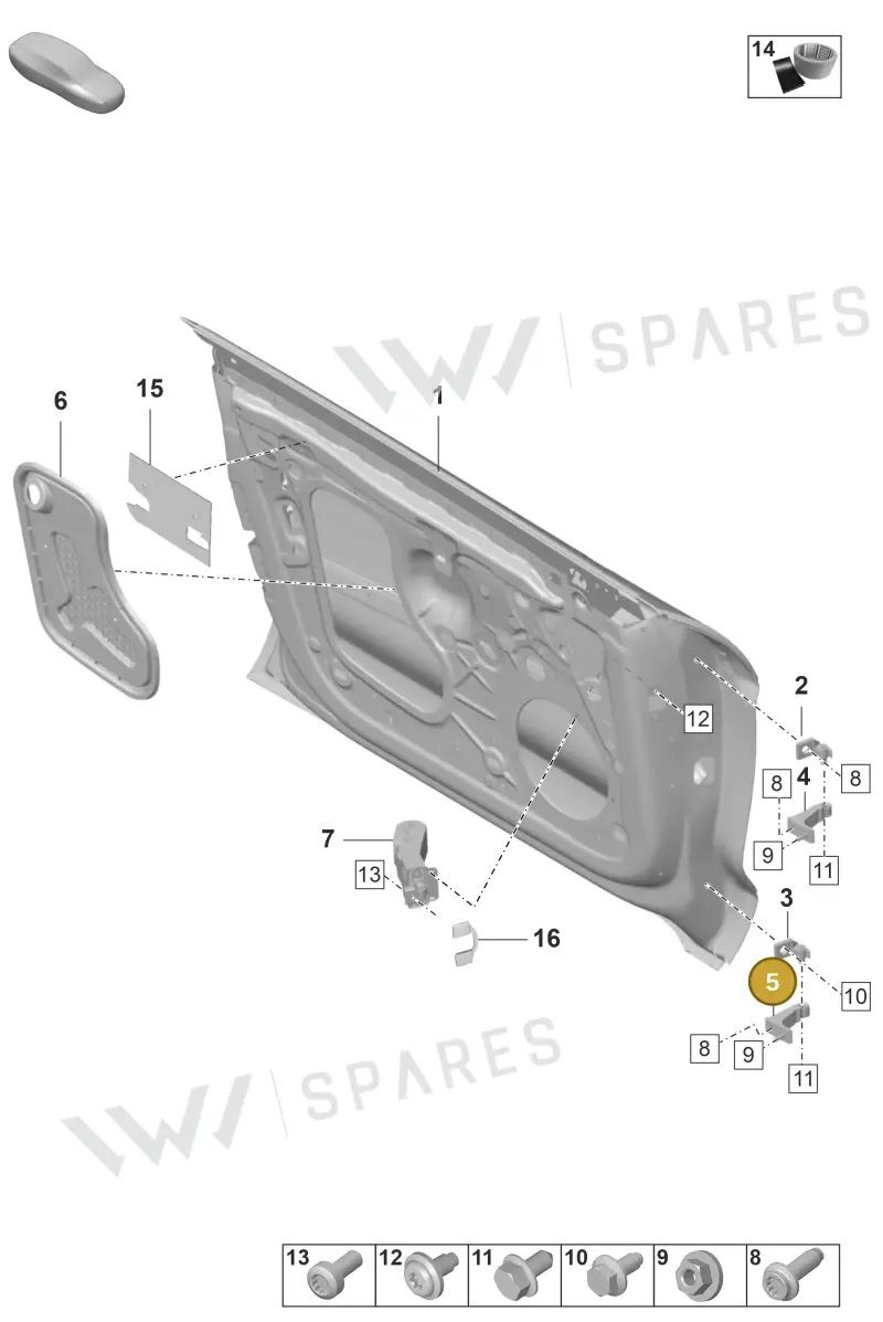 PAD831408A — Porsche Taycan Sport Turismo (2019-2024) diagram p56804000, position 5