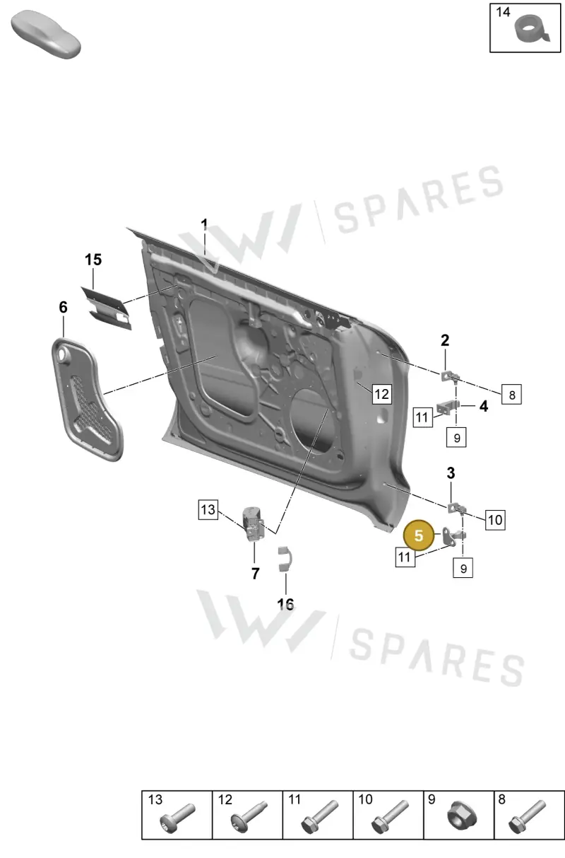 PAD831408A — Porsche Taycan Sport Turismo (2023-) diagram p64804000, position 5