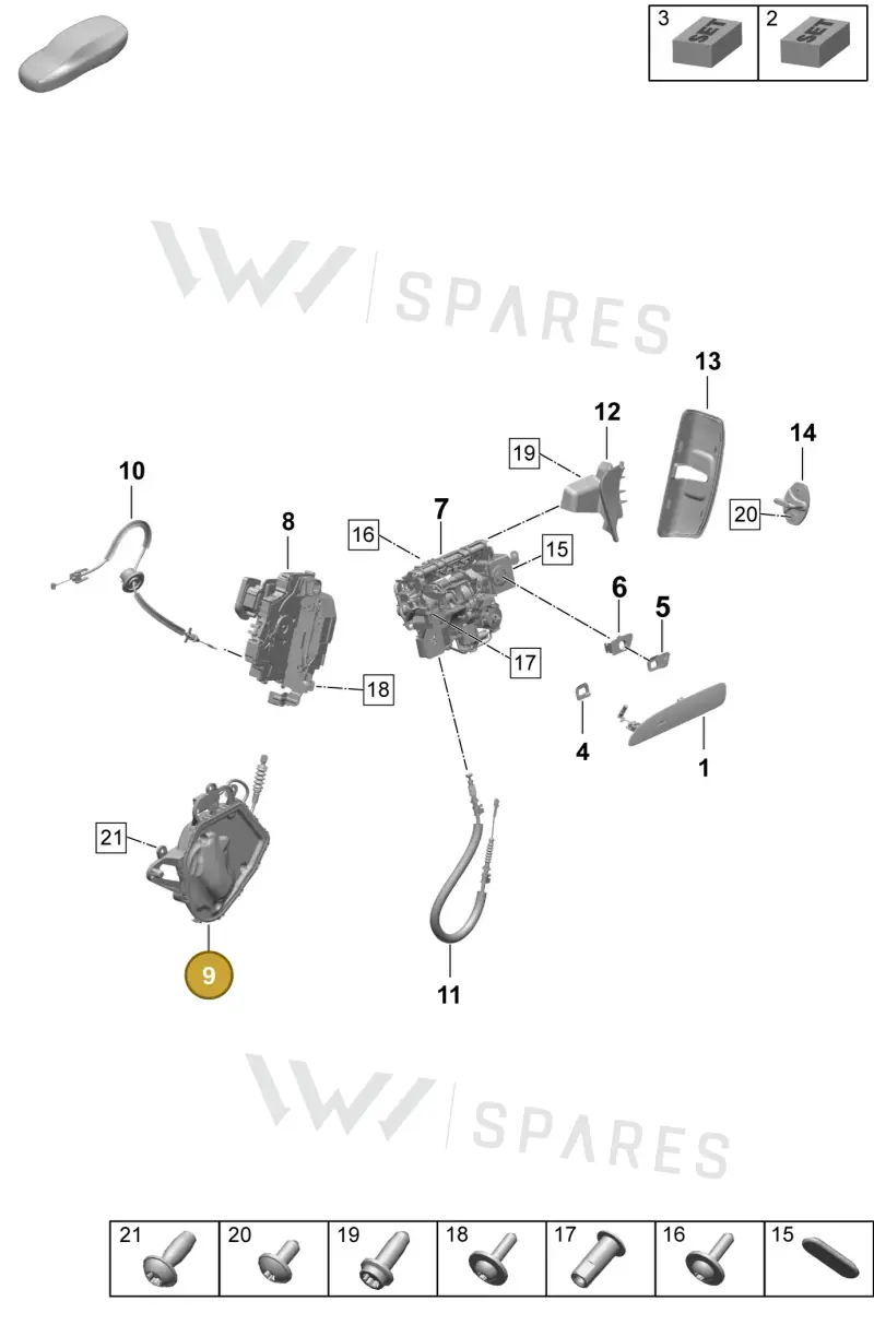 PAD837003 — Porsche Taycan Sport Turismo (2023-2025) diagram p64804200, position 9