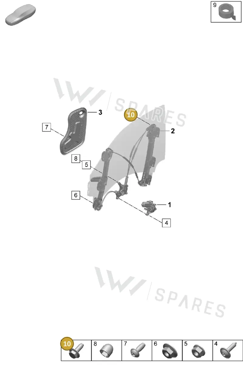 PAD837359 — Porsche Taycan Sport Turismo (2023-2025) diagram p64804300, position 10