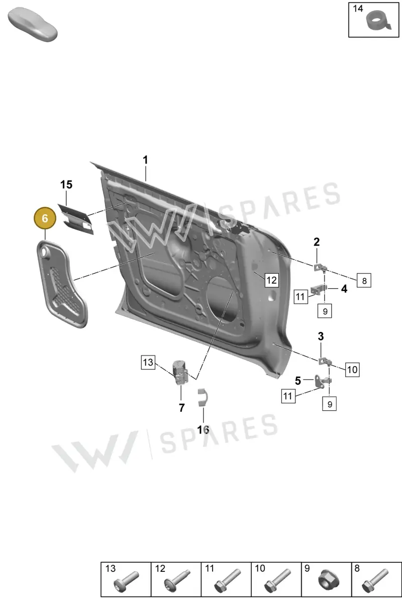 PAD837915 — Porsche Taycan Sport Turismo (2023-2025) diagram p64804000, position 6