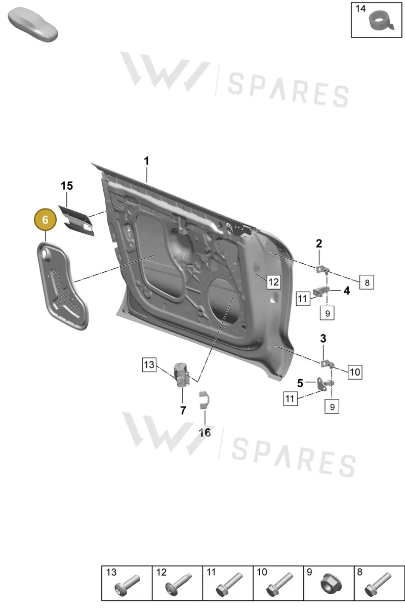 PAD837916 — Porsche Taycan Sport Turismo (2023-2025) diagram p64804000, position 6