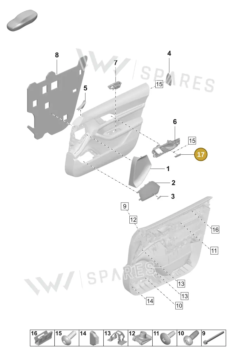 PAD837956 — Porsche Taycan Sport Turismo (2023-2025) diagram p56808450, position 17