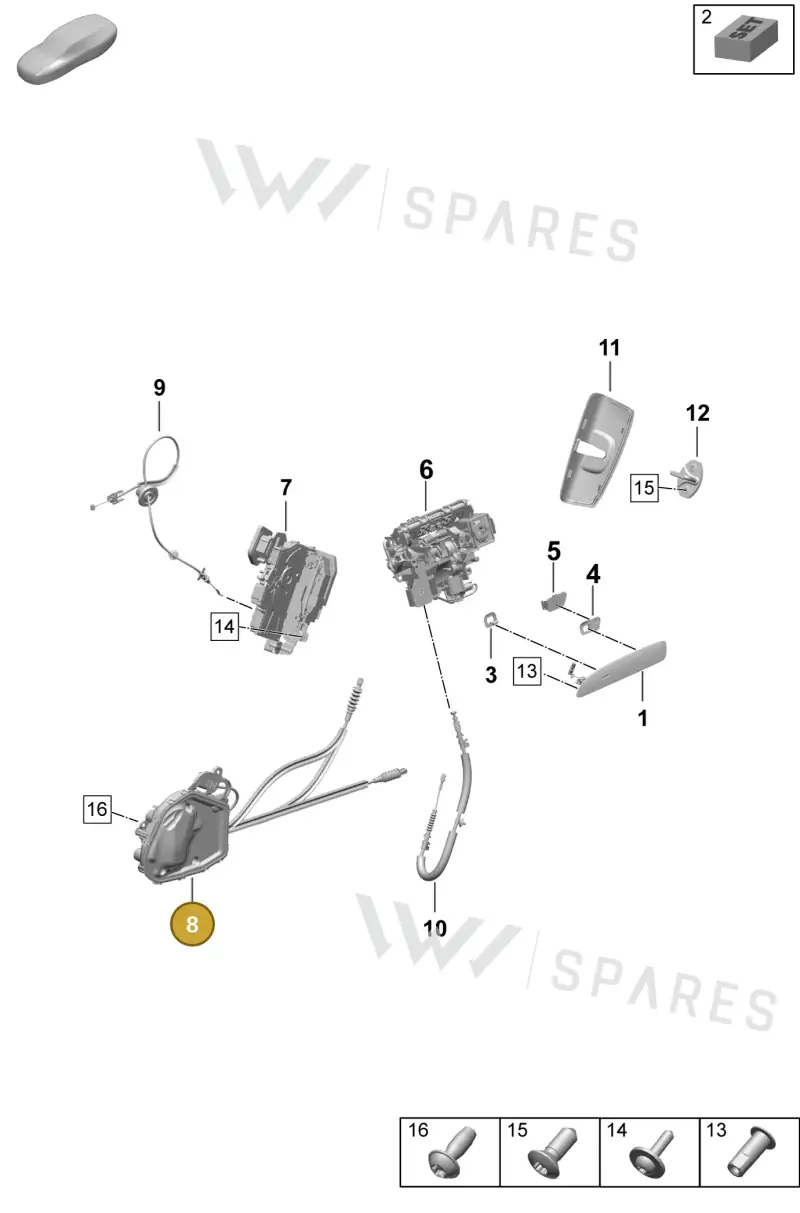 PAD839003 — Porsche Taycan Sport Turismo (2023-2025) diagram p64804250, position 8