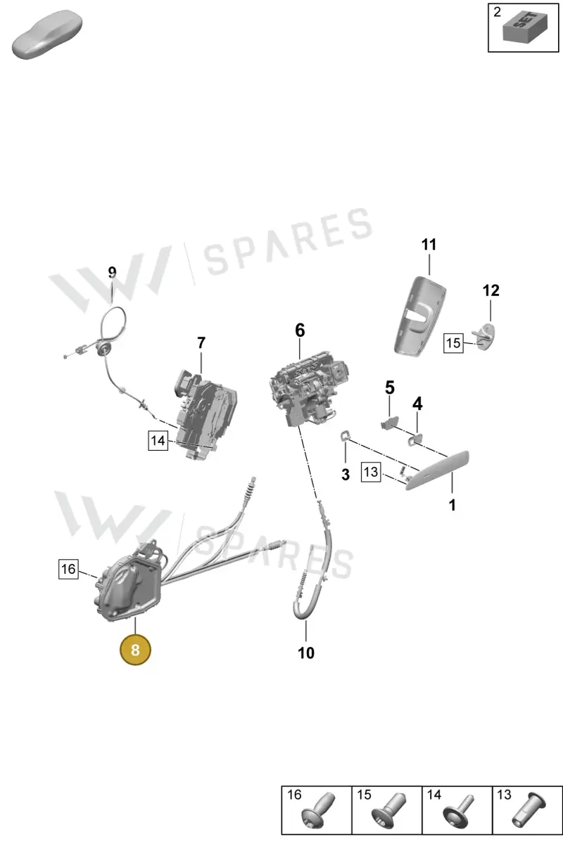 PAD839004 — Porsche Taycan Sport Turismo (2023-2025) diagram p64804250, position 8