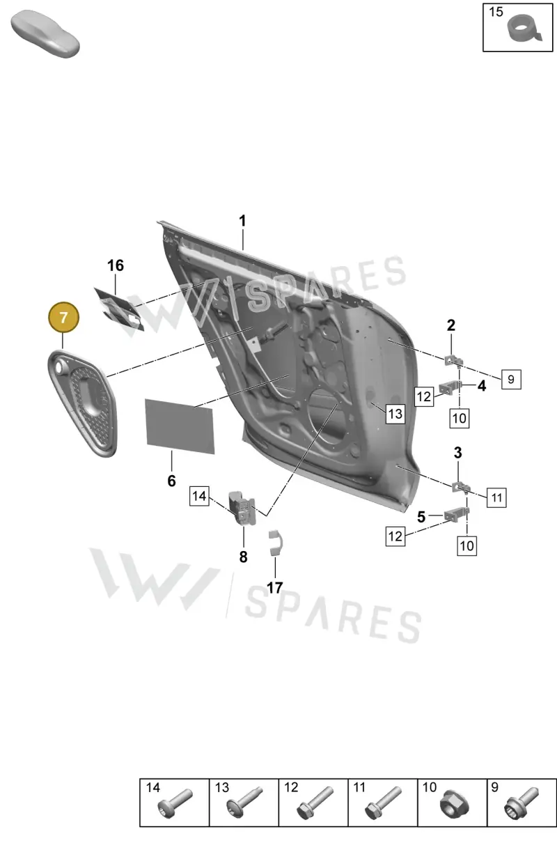 PAD839916 — Porsche Taycan Sport Turismo (2023-2025) diagram p64804050, position 7