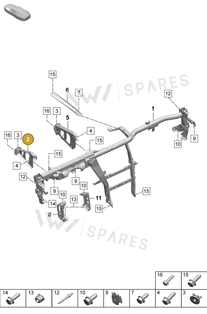 PAD858297C — Porsche Macan (2024-2024) diagram p61809150, position 2