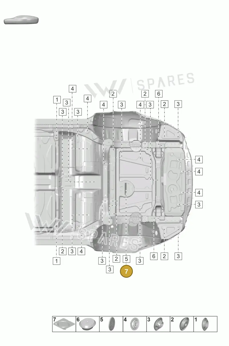 PAD864665 — Porsche Taycan Sport Turismo (2019-2024) diagram p56806200, position 7