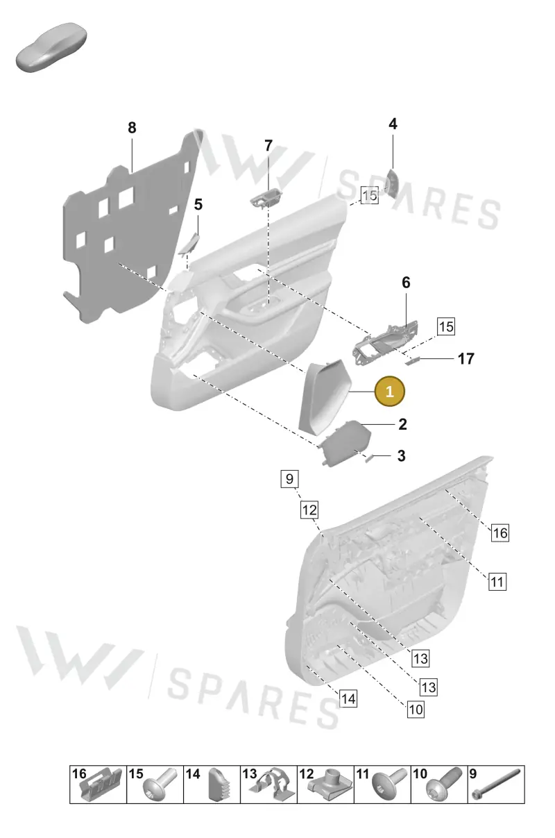 PAD867748OG6 — Porsche Taycan Sport Turismo (2023-) diagram p56808450, position 1